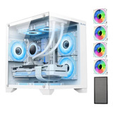 Gabinete Pc Gamer Com 4 Fans Rgb Inclusas Micro Mini Atx