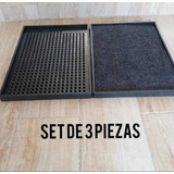 Kit 3 Pzas Tapete Sanitizante Secado Incluido 40x30 Uso Rudo