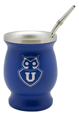 Taza Mate De Aluminio Con Bombilla Matero U De Chile