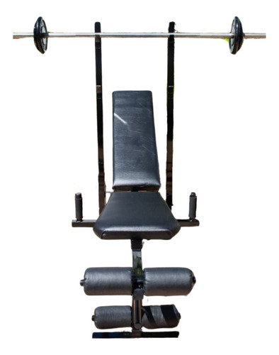 Banco Gimnasio Reclinable + Pierna  + Rack Para Barra 