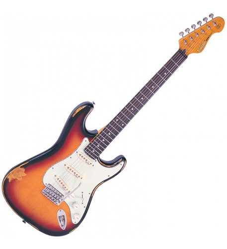 Vintage V6 Icon Stratocaster Distressed Sunburst