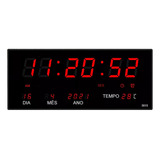 Reloj De Pared Grande Gadnic Led Digital Temperatura Día Mes