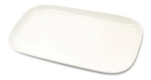 Plato Rectangular 35 X 20 Cm Porcelana Blanca Premium 