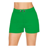 Short Dama Casual Tiro Alto Verde 942-52 Cklass