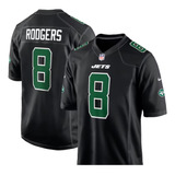 Aaron Rodgers Black New York Jets Fashion Game Jersey