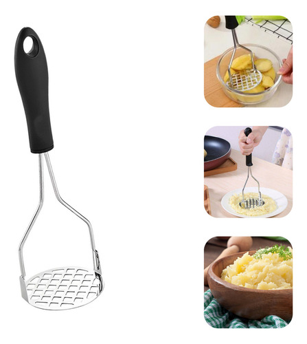 Top Útil Amassador Espremedor De Batatas Manual Cabo Aço Inox