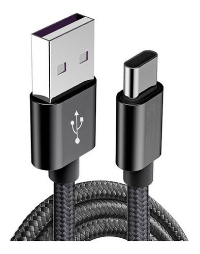 Cabo Usb Tipo C Turbo 3 Metros Carga E Dados Reforçado