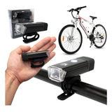 Farol Lanterna Bike Led 4 Funções Recarregável Usb Forte 001