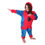 Pijama Enterito Spiderman Difraz Niños Piush Invierno Suave
