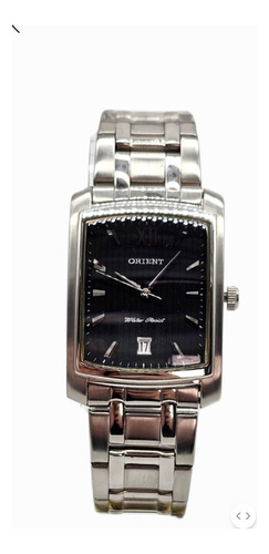 Reloj Orient Hombre Rectangular Acero Calendario A. Oficial