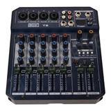 Mesa De Som Boxx 6 Canais T6 Com Interface De Audio