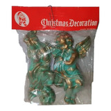 Adorno Navidad Deco Colgante Angel Angelito Vintage X2