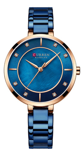 Reloj De Cuarzo Impermeable Curren 9051 Para Mujer
