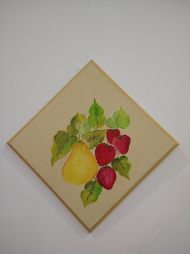 Cuadro Pintado A Mano Al Óleo 20x20 Temática: Frutas