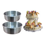  Moldes Pasteles Tartas Flan Gelatinas Aluminio 2pzs 20 Y 22