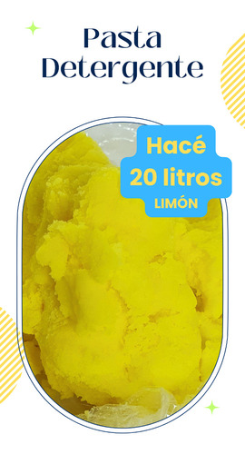 1kg Pasta Detergente Limón Para Hacer 20 Litros