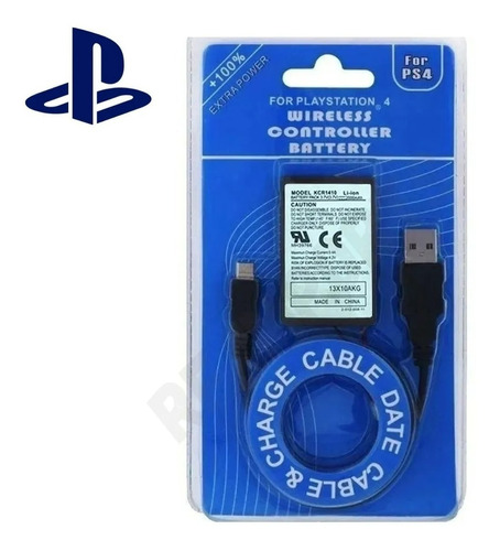 Bateria P/ Controle Playstation 4 Ps4 2000 Mah + Cabo Usb 