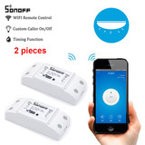 2 Piezas Sonoff Switch Inteligente Wifi Domotica Inalambrico