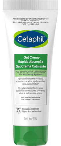 Gel Creme Calmante Cetaphil Com Aloe Vera 226 Gr