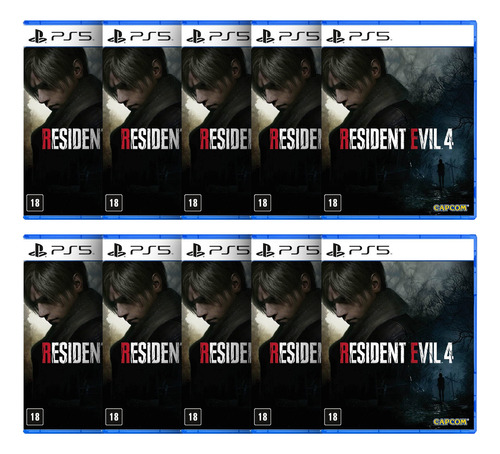 Combo Com 10 Resident Evil 4 2023 Ps5 Br Midia Fisica
