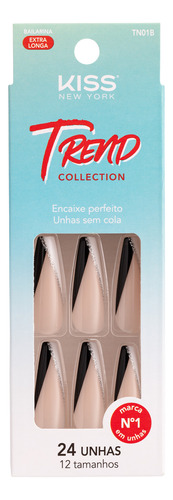 Kiss Unhas Posticas Tn01b Trend Collect De Vil S/cola