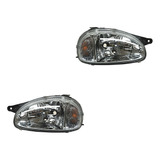 Par De Faros Chevy  Monza 2001 - 2003 Liso Con Ajustes