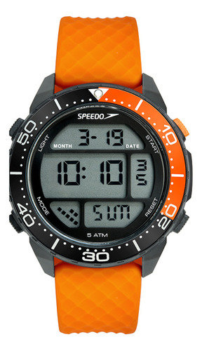 Relógio Speedo Masculino Digital Preto/laranja 15091g0evnv1