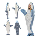 Pijamas Manta Con Capucha Y Diseño De Tiburón Para
