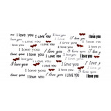 Mantel Individual Set X 12 Papel 30 X 45 Cm I Love You Desca