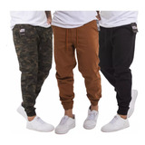 Kit 3 Calças Masculina Jogger Elástico Jeans/sarja Preço Bom