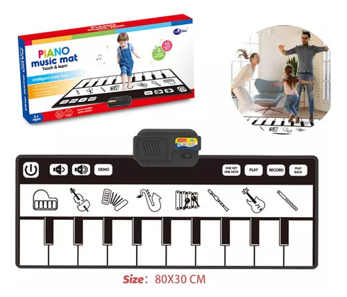 Piano Musical Tapete Infantil Brinquedo Educativo Teclado