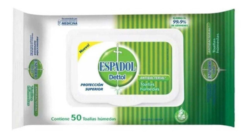 Toallas Húmedas Antibacterial  X50un Espadol