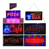 Letreros Led Luminosos Comerciales Diferentes Textos 48x25cm