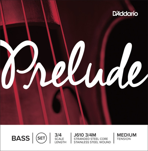 Encordado Contrabajo Daddario 3/4 Prelude Bass Set Ten Media