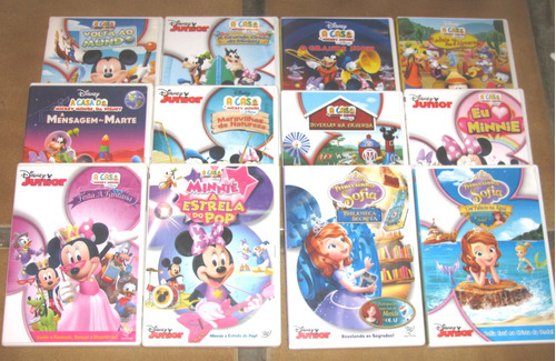Lote 12 Dvd Disney Junior - Mickey - Minnie - Princesa Sofia