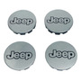 Centro Rin Jeep Tapa Emblema 63mm Plateado