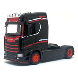 Miniatura Caminhão Cavalo Scania S730 1:43 Burago Preto