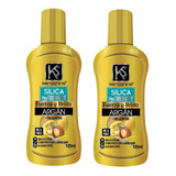 2 Pz Kerashine Sílica En Gotas De Seda De Argán 120 Ml C/u