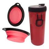 Plato Plegable + Termo 2 En 1 Para Mascotas + Regalo