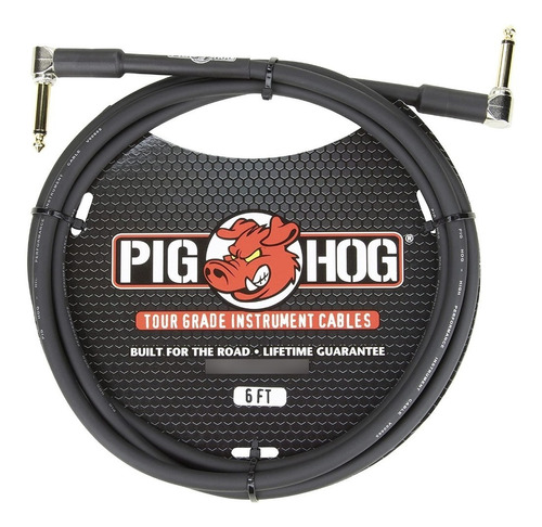 Cable Cable De 1 Plug Plug A 1 Plug Plug Pig Hog Ph6rr Negro De 1.82m