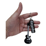 Llavero Souvenir Personalizado Con Nombre Guitarra X35