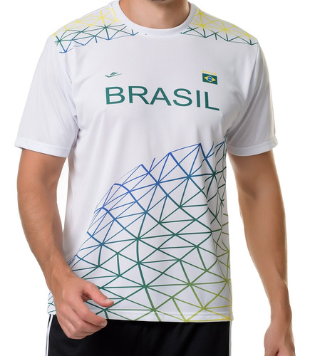 Camiseta Elite Brasil Temática Letter Infantil - Branco E Ve