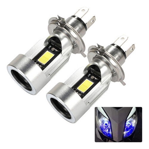 1 Par De Motocicletas Con Faros Delanteros Led Angel Eye H4