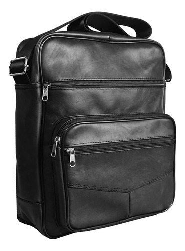 Mensajera Bolsa Para Hombre 100% Piel Amplia Y Práctica Med | Meses sin interés