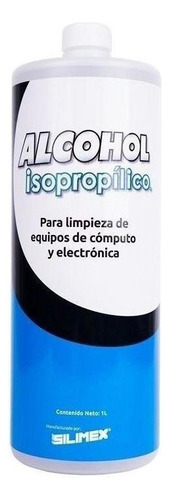 Silimex Alcohol Isopropílico, 1 L, Limpieza De Equipo De Cóm