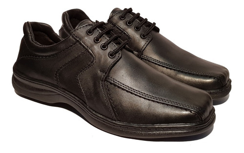 Zapatos Hombre Free Comfort 6069 Cuero Con Goma Febo Negro