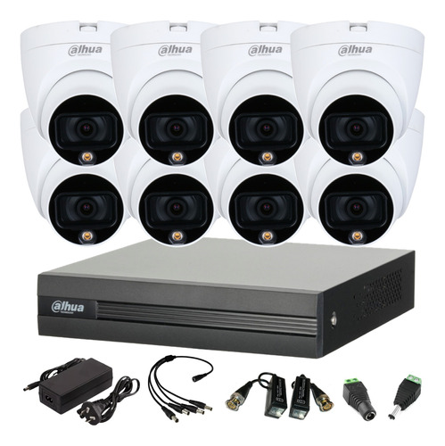 Kit Seguridad Dvr 8ch+ 8 Cámaras Full Color Con Micrófono