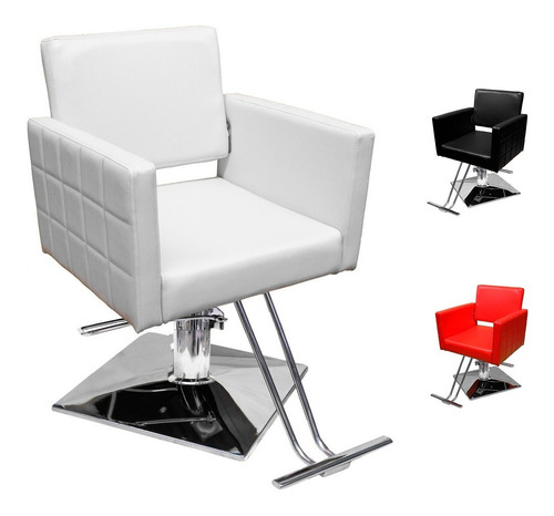 Silla Estetica Sillon Cuadrado Hidraulico Ajustable Barbero