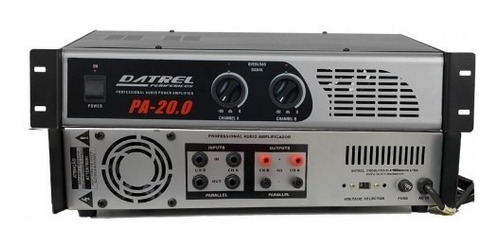 Amplificador De Potência Datrel Pa 20.0 2000w Rms Bivolt 4oh