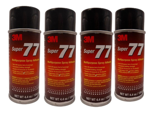 Pegamento Cielo Autos Adhesivo Spray Super 77 3m 124g (4 Pz)